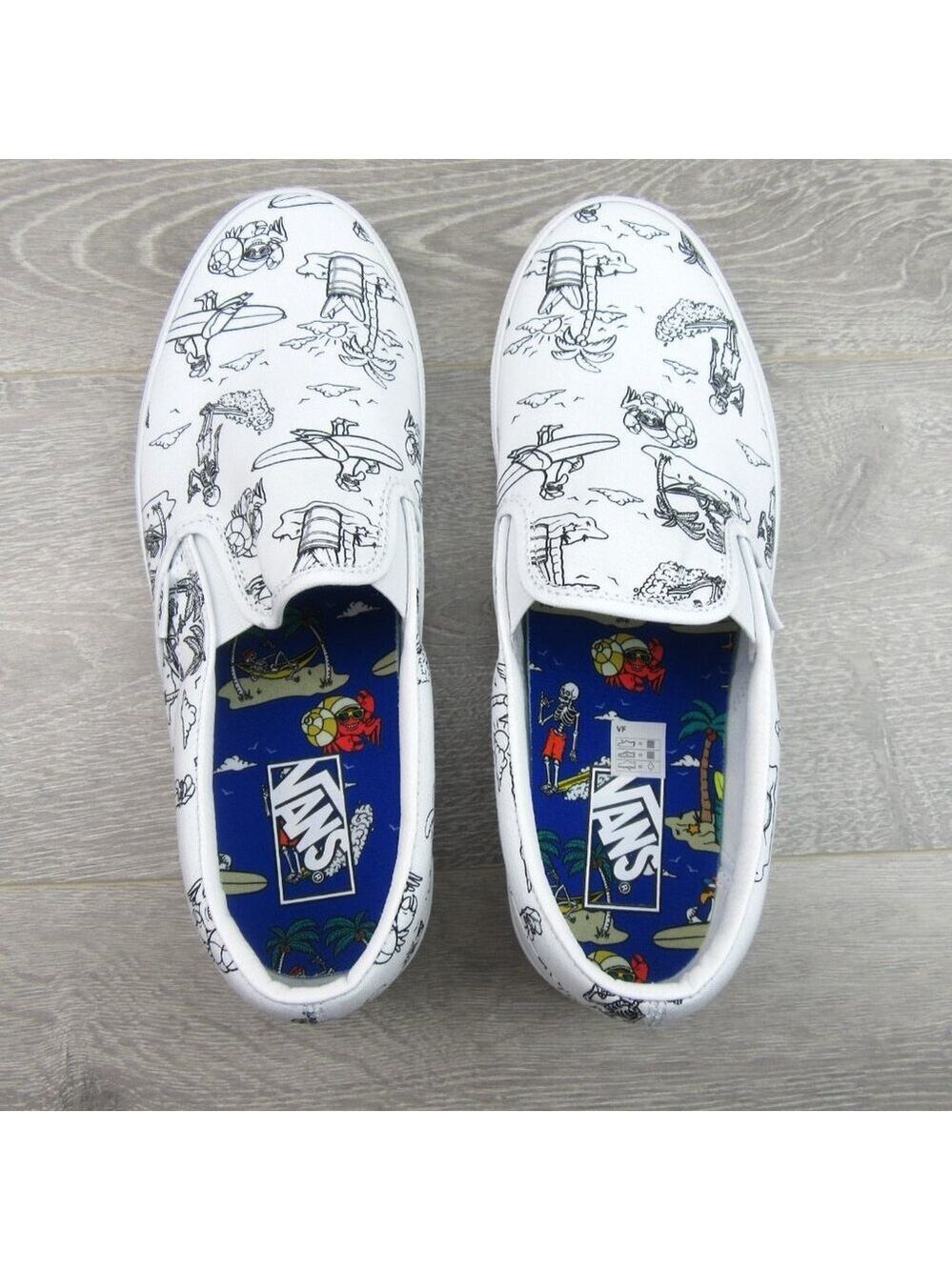 Vans Classic Slip On Low Tide True White Shoes Men's Size 9.5 NEW - Picture 9 of 14